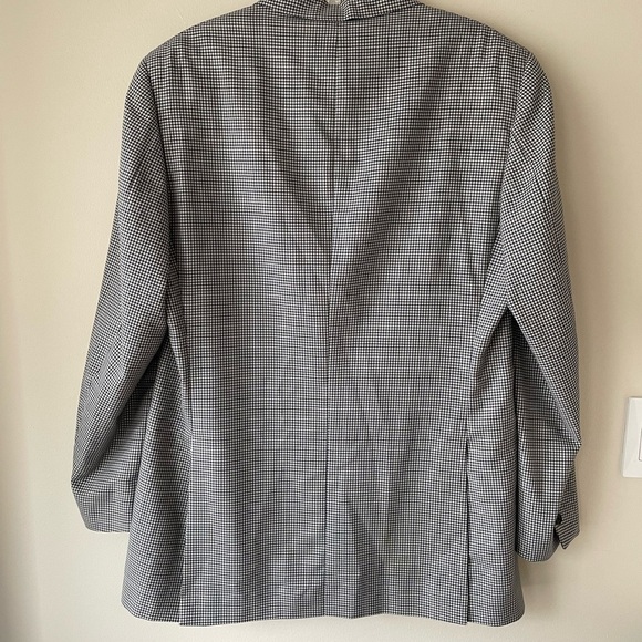 Luigi Bianchi Mantova Contemporary Men’s Checked Virgin Wool Blazer Size 42L - Picture 11 of 12